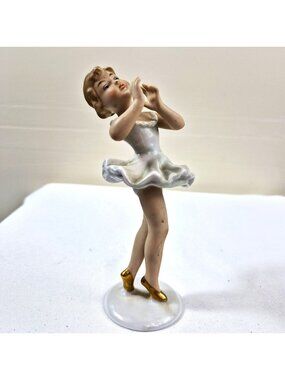 Vintage Wallendorf Germany Porcelain Ballerina Dancer Figure 4.75" Crown W 1704